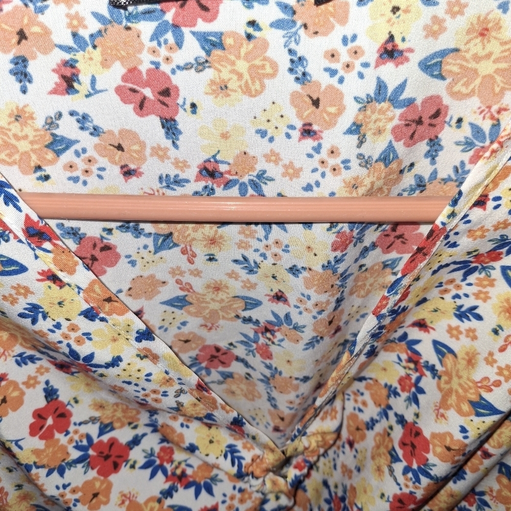 Women’s Floral Ruffle Sleeve Sundress, XS - Picture 5 of 6